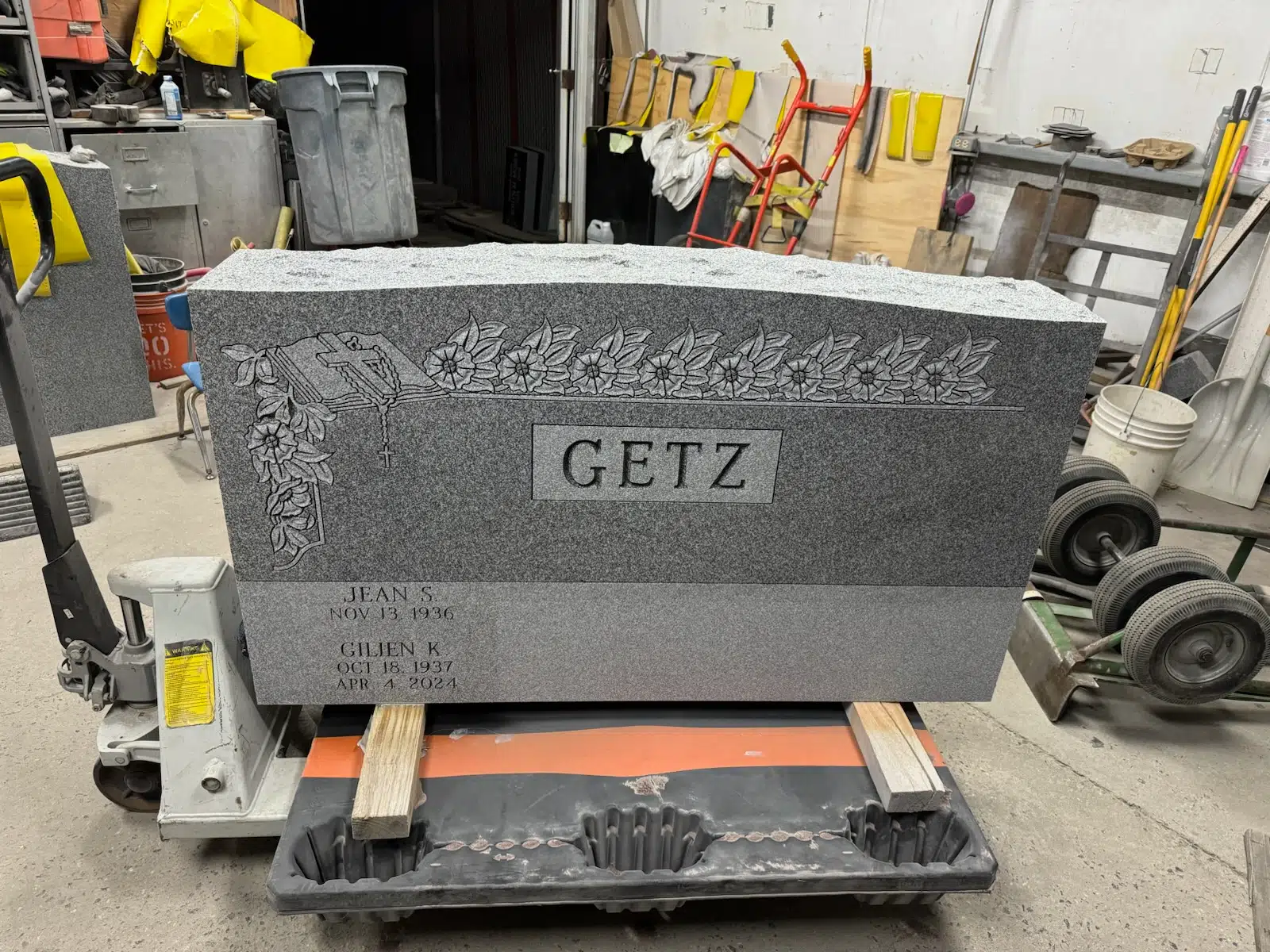 granite Headstone Engraving / Etching hand-carved by NJ Tombstone Engraving in NJ — image 2